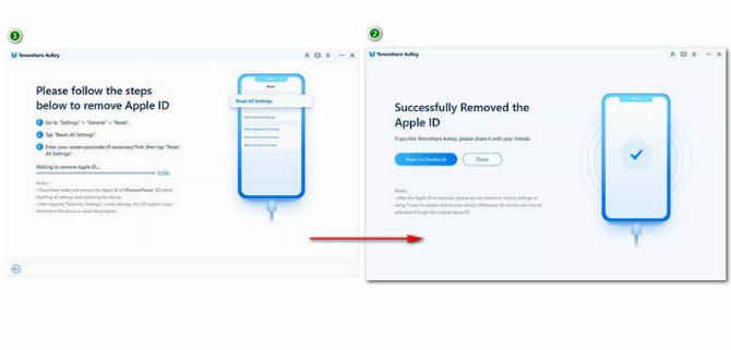 Tenorshare 4uKey Удаление вашего Apple ID