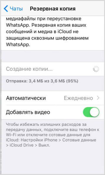 iCloud резервная копия